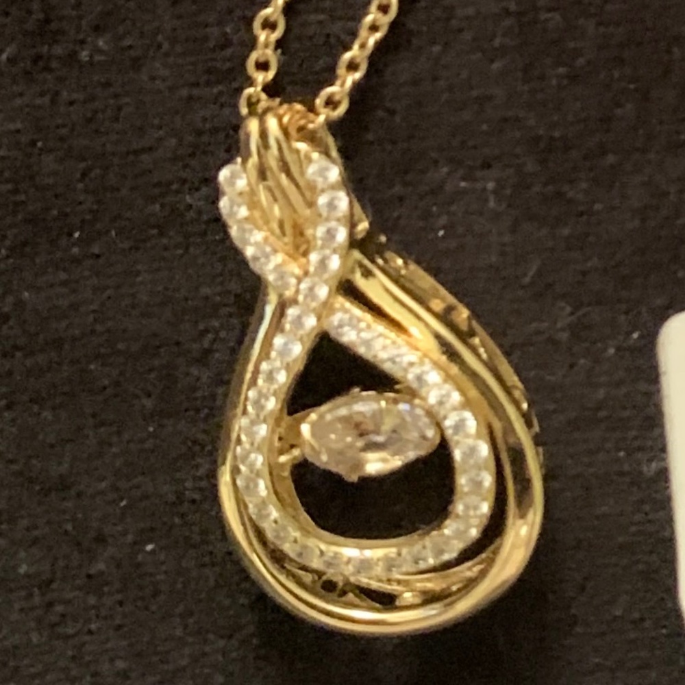 Fashion Unique setting Floating CZ Necklace